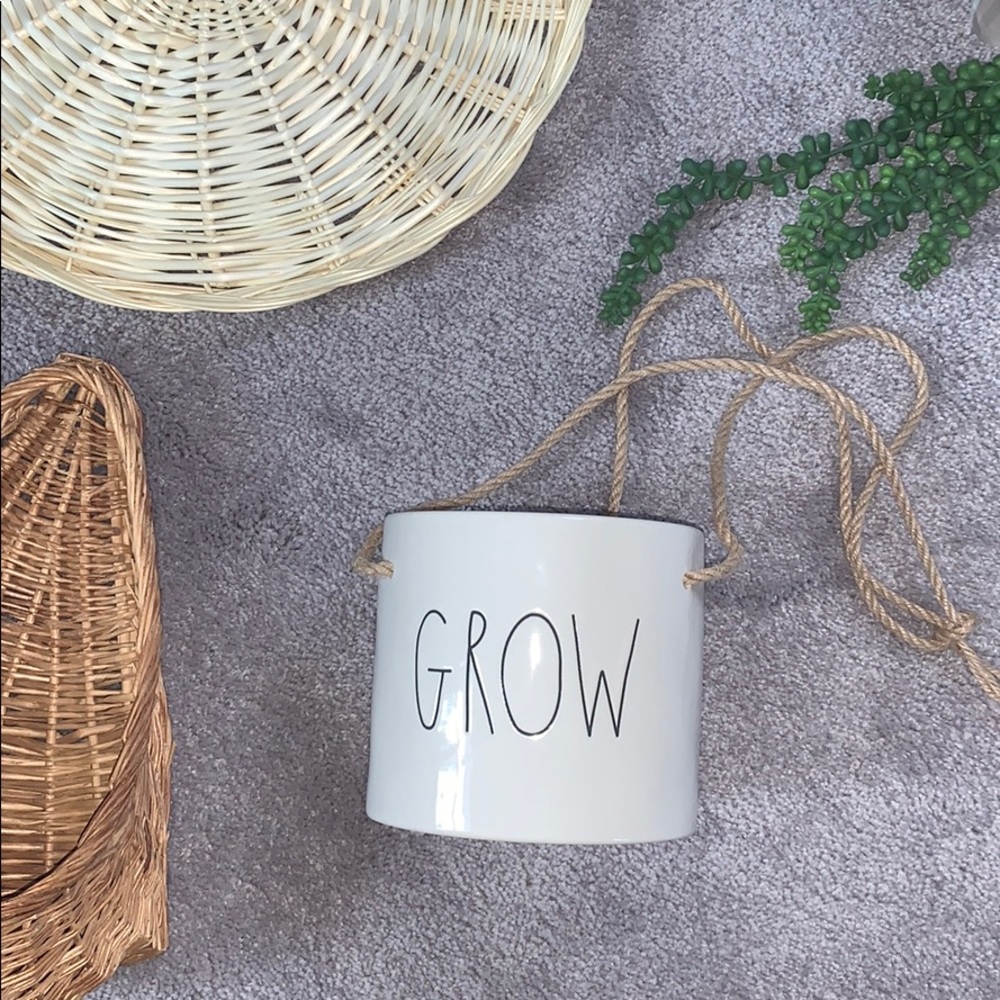 GROW Rae dunn hanging planter pot + grocery list